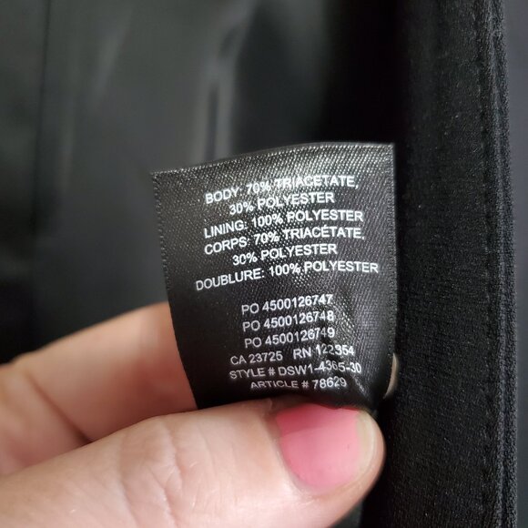 BABATON Rockwell Blazer Single Button Collarless Fitted Evening Black Women's 6 - Picture 11 of 13